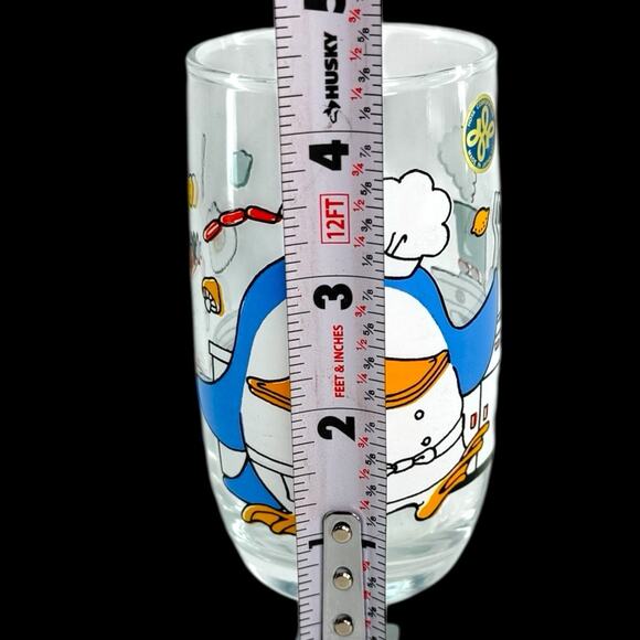 Vintage Suntory Beer Glass Papipu Penguin Chef Cook by Hoya Japan 8oz Breweriana - Picture 2 of 8